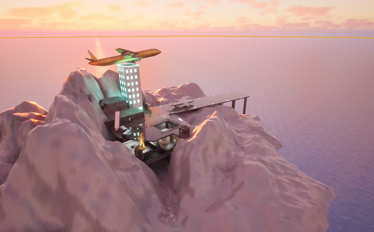 Prototype de jeu d'infiltration. Le joueur commence par le bas et doit atteindre la piste de décollage en hauteur. Pour compléter sa mission, le joueur doit activer un ascenseur, éliminer assez d'ennemis et faire décoller l'avion. Des ennemis lui tendent des embuscades et peuvent le repérer grâce aux caméras de sécurités disposés dans les zones à risques.